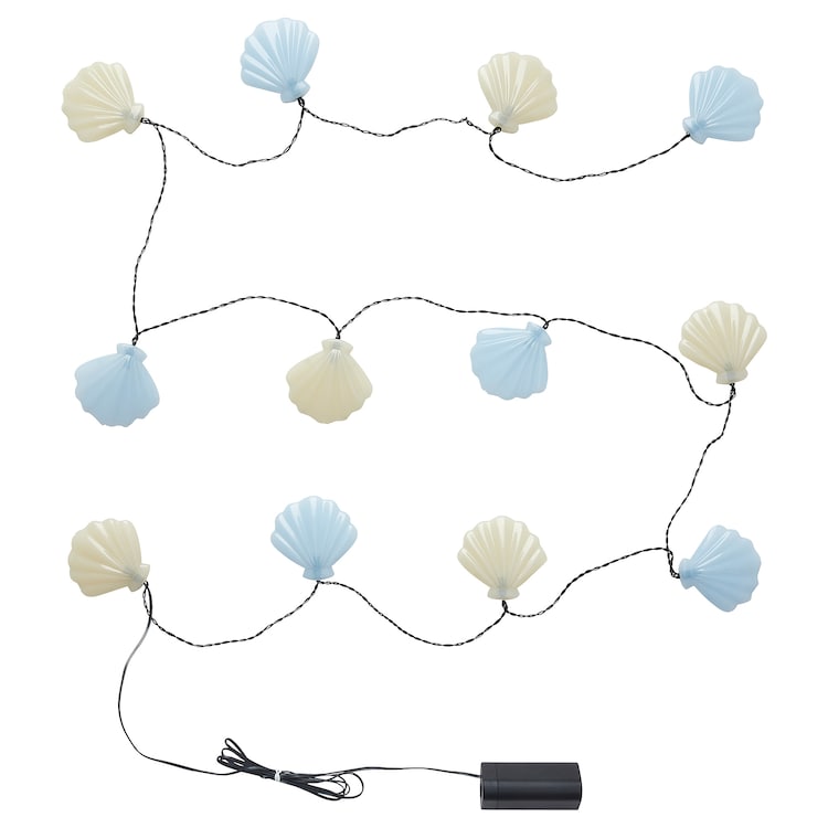 SOLVINDEN Illuminazione a LED 12 luci, decorazione da esterno/a batterie conchiglia