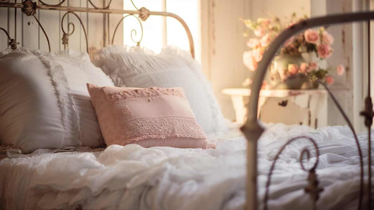 Camera da letto shabby.