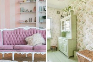 idee di carta da parati stile Shabby Chic