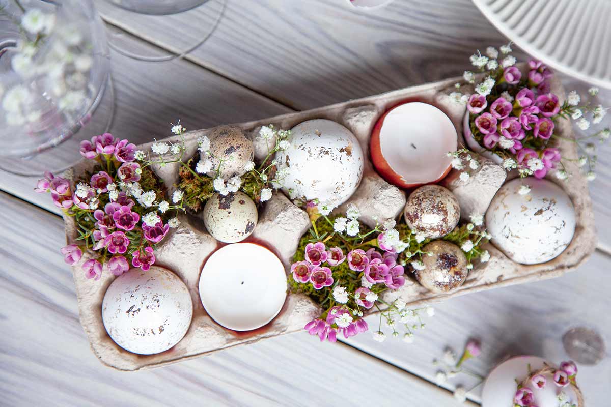 gusci delle uova per pasqua