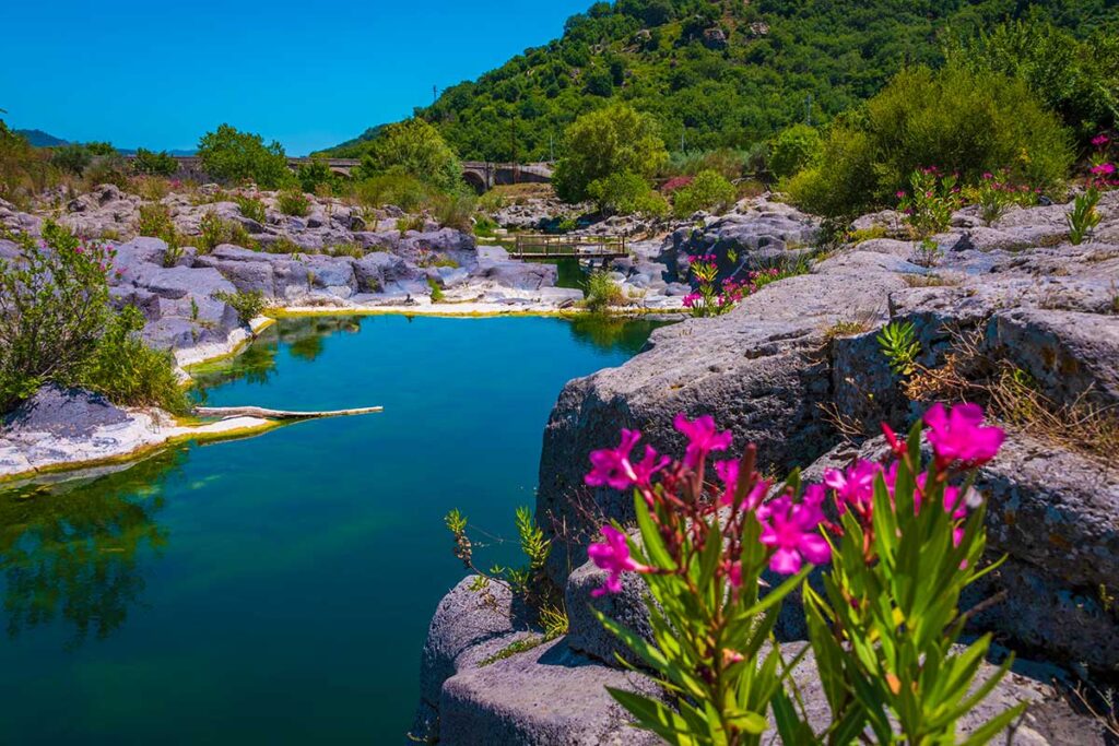 Gole dell'Alcantara in Sicilia.