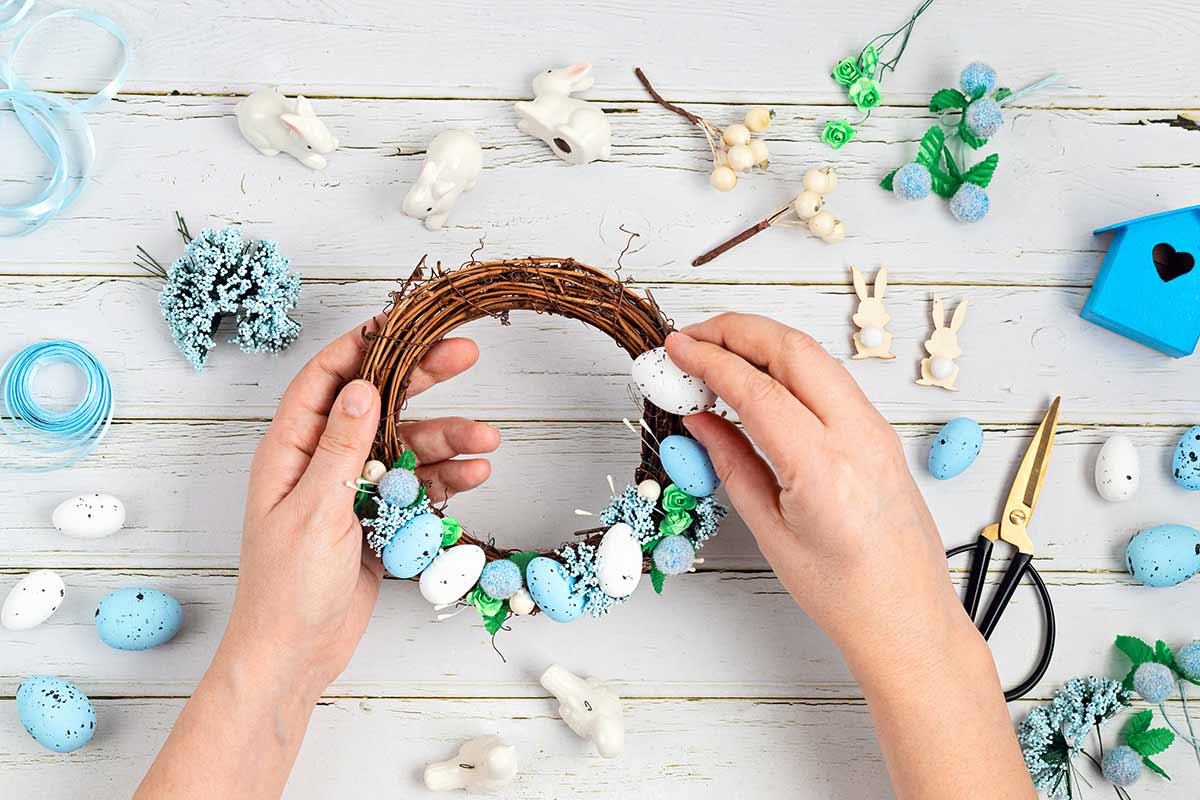 Ghirlanda pasquale shabby chic.