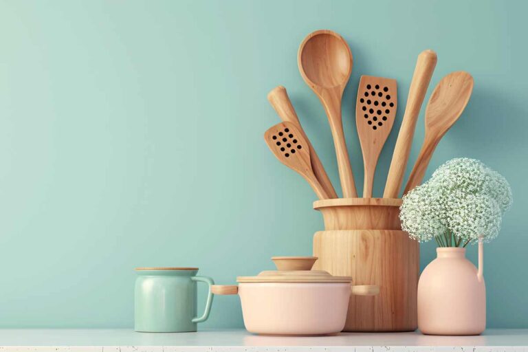 Arredamento shabby chic IKEA: 15 mobili per cucina e soggiorno detersivo sui mestoli di legno