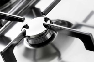 Acciaio brillante, trucco pulizia.