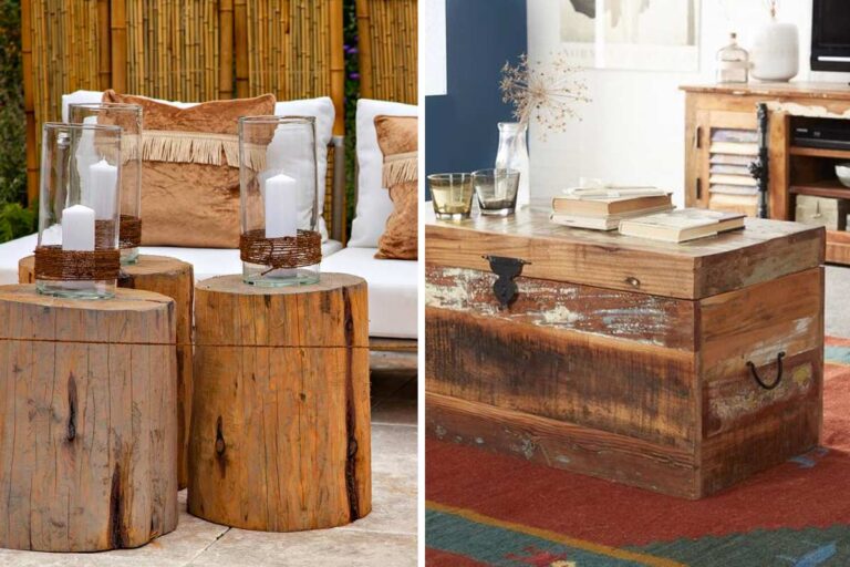 tavolino da caffè riciclando materiali