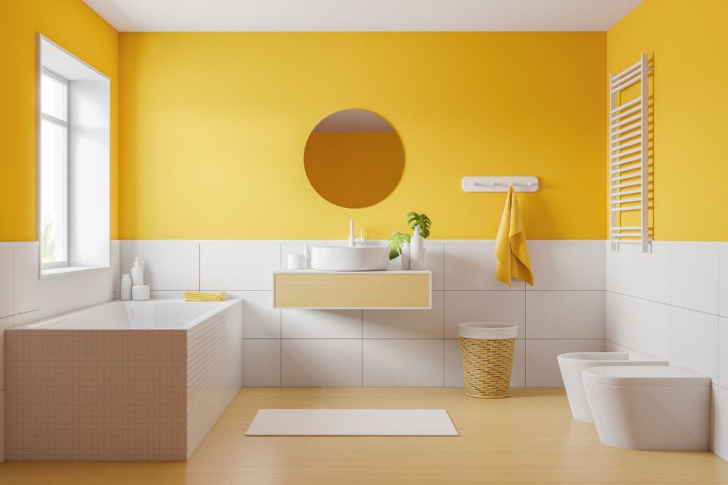 bagno con colori primaverili