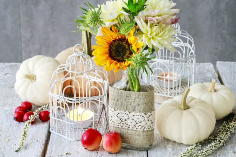 Crea il tuo centrotavola autunnale shabby: 7 spunti creativi Centrotavola autunnale shabby chic