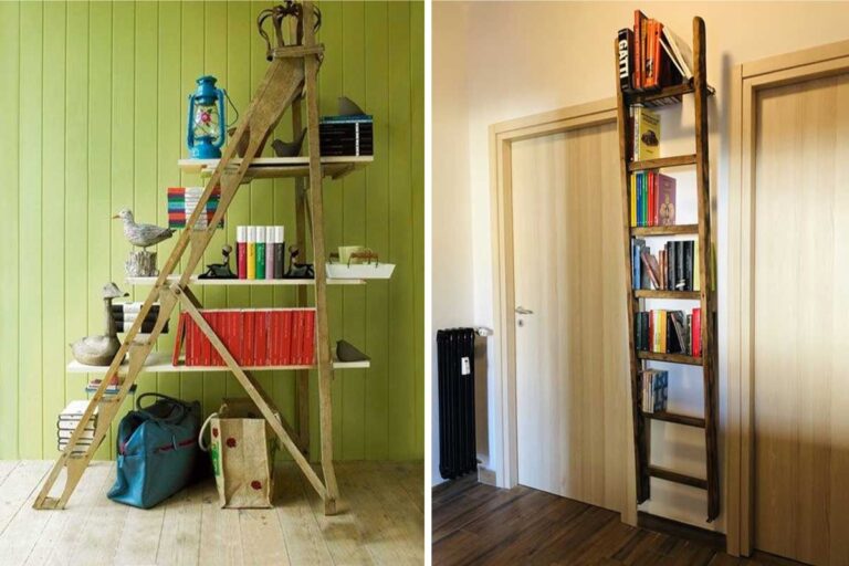 Trasforma una vecchia scala in una libreria fai da te: 6 idee creative Libreria da una vecchia scala