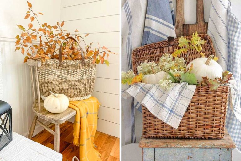 Porta l’autunno in casa con un cesto decorativo: ecco come fare Cesto pieno come decorazione autunnale