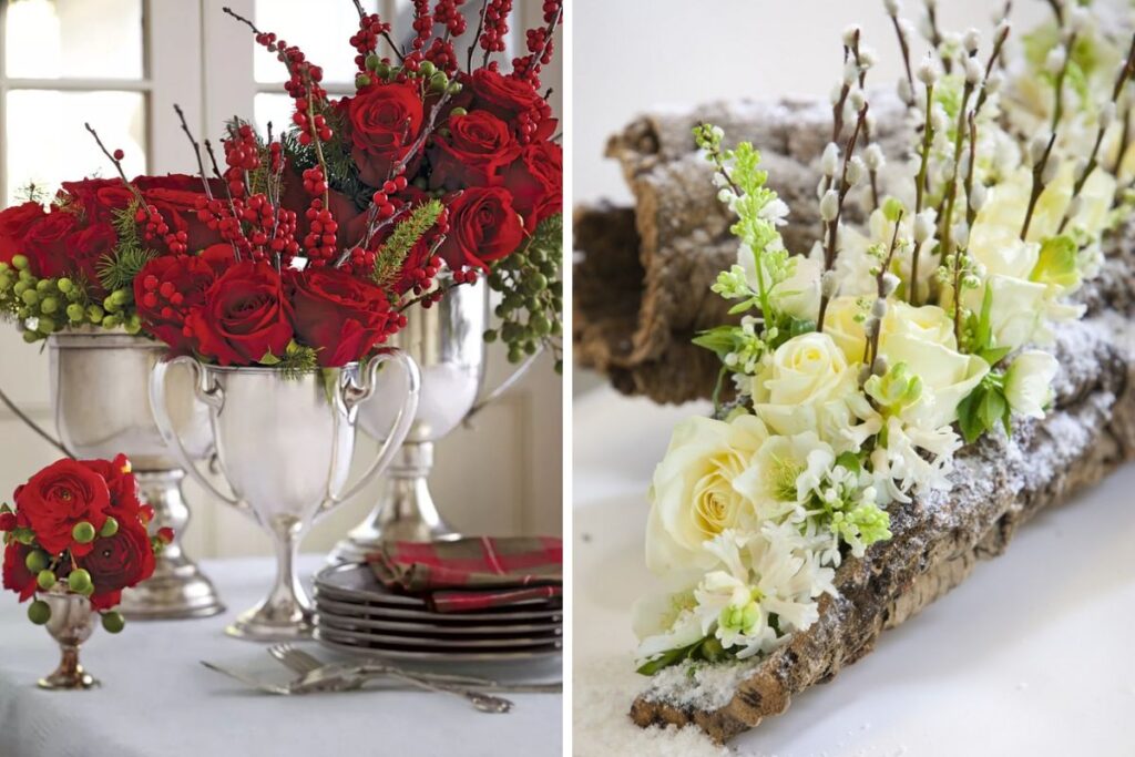 Centrotavola di Natale composizioni floreali