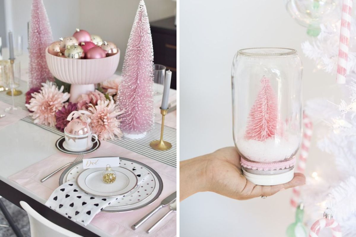 decorazioni fai-da-te natalizi color pastello