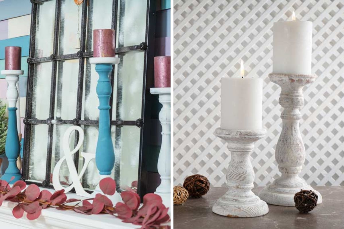 Portacandele shabby chic fai da te