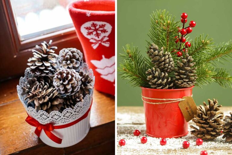 Pigne e Natale: 9 idee fai da te per decorare i tuoi vasi con stile Pigne per decorare i vasi per Natale