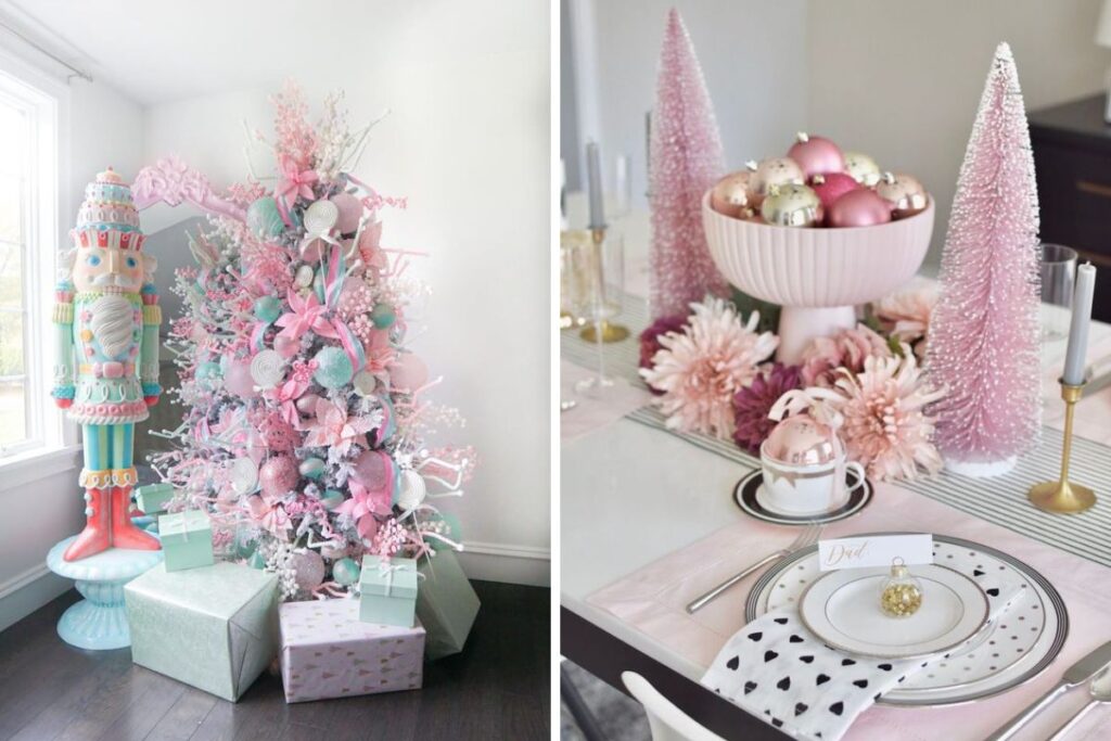 decorazioni color pastello per il Natale