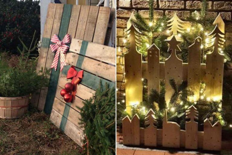 Addobbi natalizi con pallet: idee fai da te per decorazioni da esterno magiche e low-cost idee per decorazioni natalizie in pallet