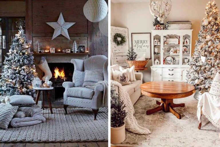 Soggiorno shabby chic natalizio: colori, decorazioni e atmosfera incantevole Soggiorno shabby chic natalizio