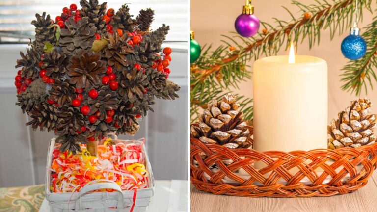 Stupisci a Natale con un centrotavola fai da te a base di pigne centrotavola natalizio pigne