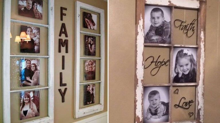 Riciclare una vecchia finestra e creare portafoto spettacolari: 8 ispirazioni scopri come riciclare una vecchia finestra e farne un fantastico portafoto