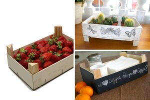 riciclo creativo cassette delle fragole
