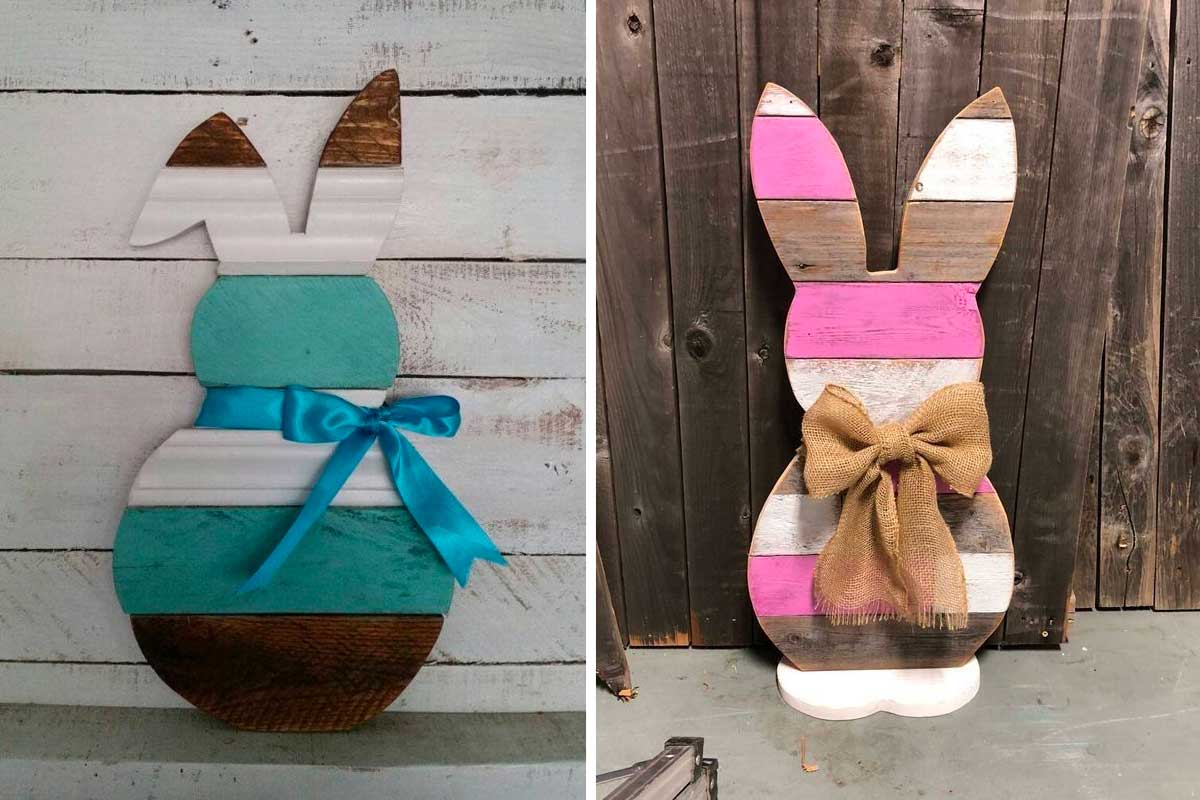 coniglietti fai da te con pallet riciclati